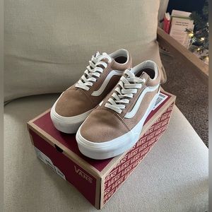 Vans old skool stackform soft suede shoes